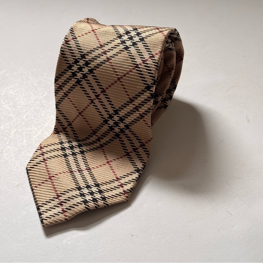 Burberry Classic Check Silk Tie Beige Check 100% Silk